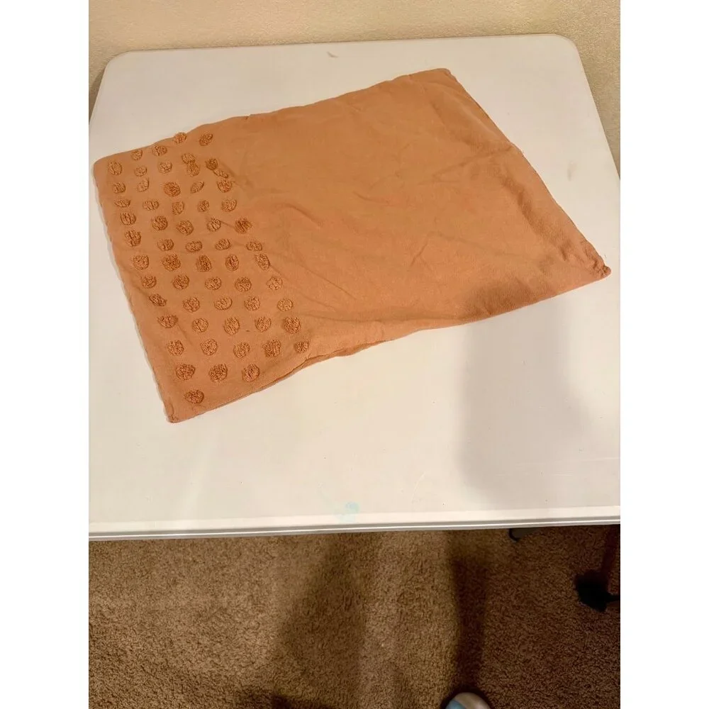 Urban Outfitters Tufted Dot Pillow‎ Sham Rust Orange Cotton Boho Standard Case
